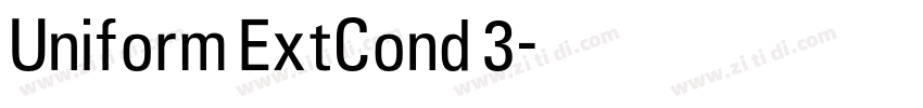 Uniform ExtCond 3字体转换